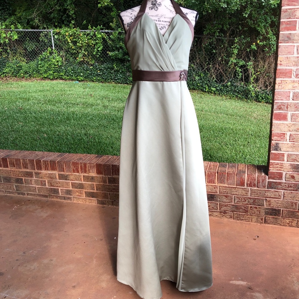 👗Alfred Angelo NWOT Green Brown Dress Sz 12